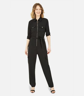 utility black jumpsuit