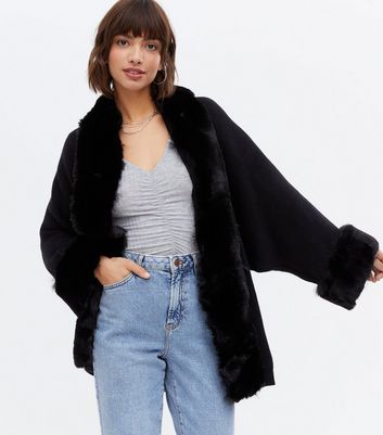 long faux fur cardigan