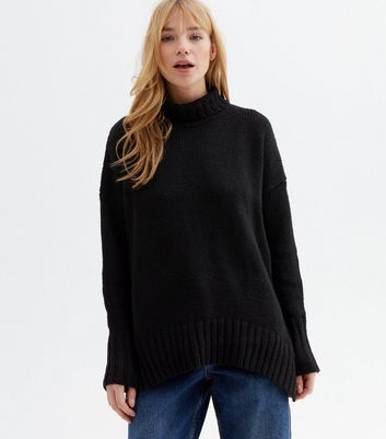 Click to view product details and reviews for Blue Vanilla Black High Neck Oversized Jumper New Look.