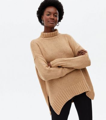Blue Vanilla Camel High Neck Oversized 