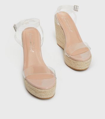 Clear strap store platform sandals