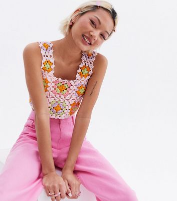 Click to view product details and reviews for Hippie At Heart Petite Pink Crochet Crop Top New Look.