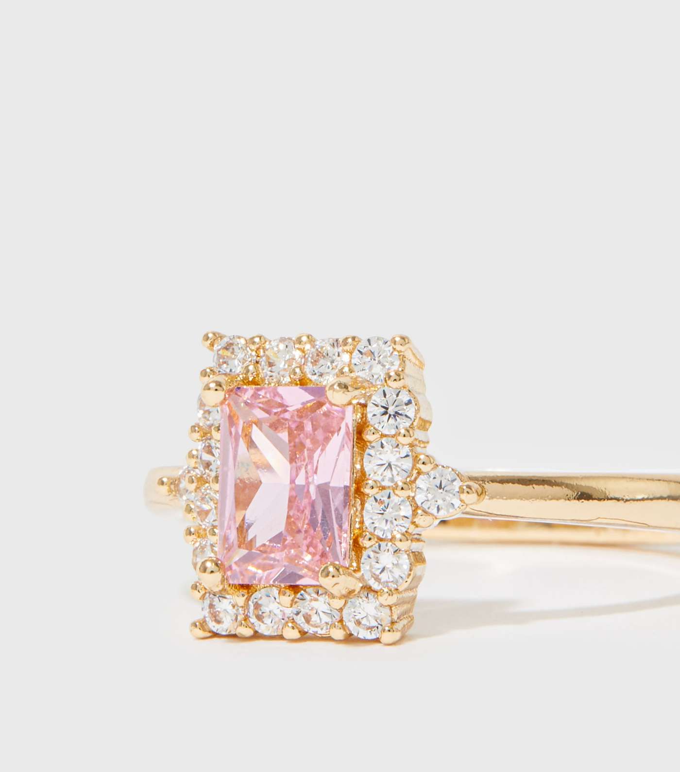Pink Vintage Cubic Zirconia Ring Image 3