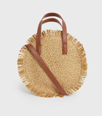 shop for Stone Straw Round Shoulder Bag New Look at Shopo