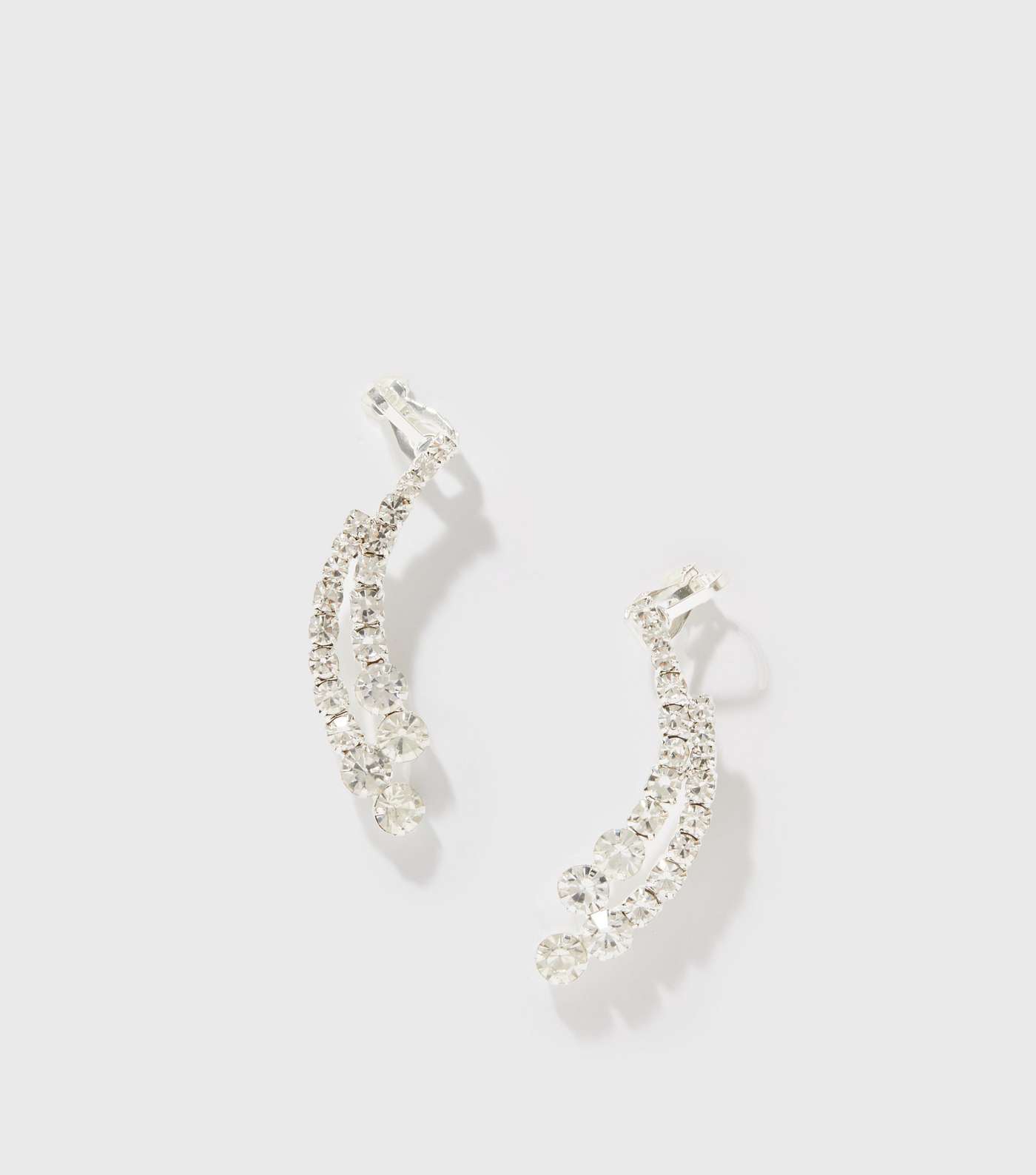 Silver Diamanté Ear Cuffs Image 3