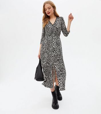 New Look Womens Animal Shirred Cover-Up 