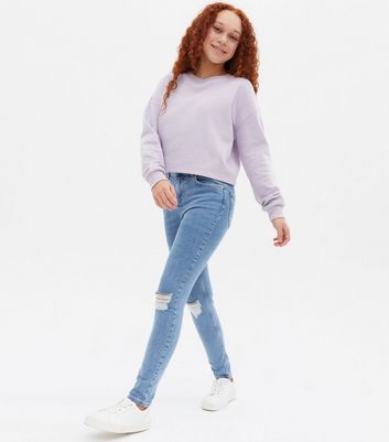 Sky blue sale jeans girls