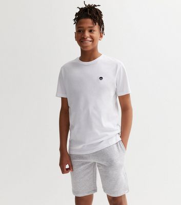 Boys Grey Marl Jersey Drawstring Shorts 