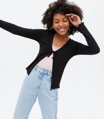black tie front cardigan