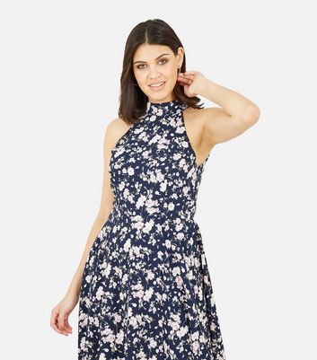 Halter neck shop dip hem dress