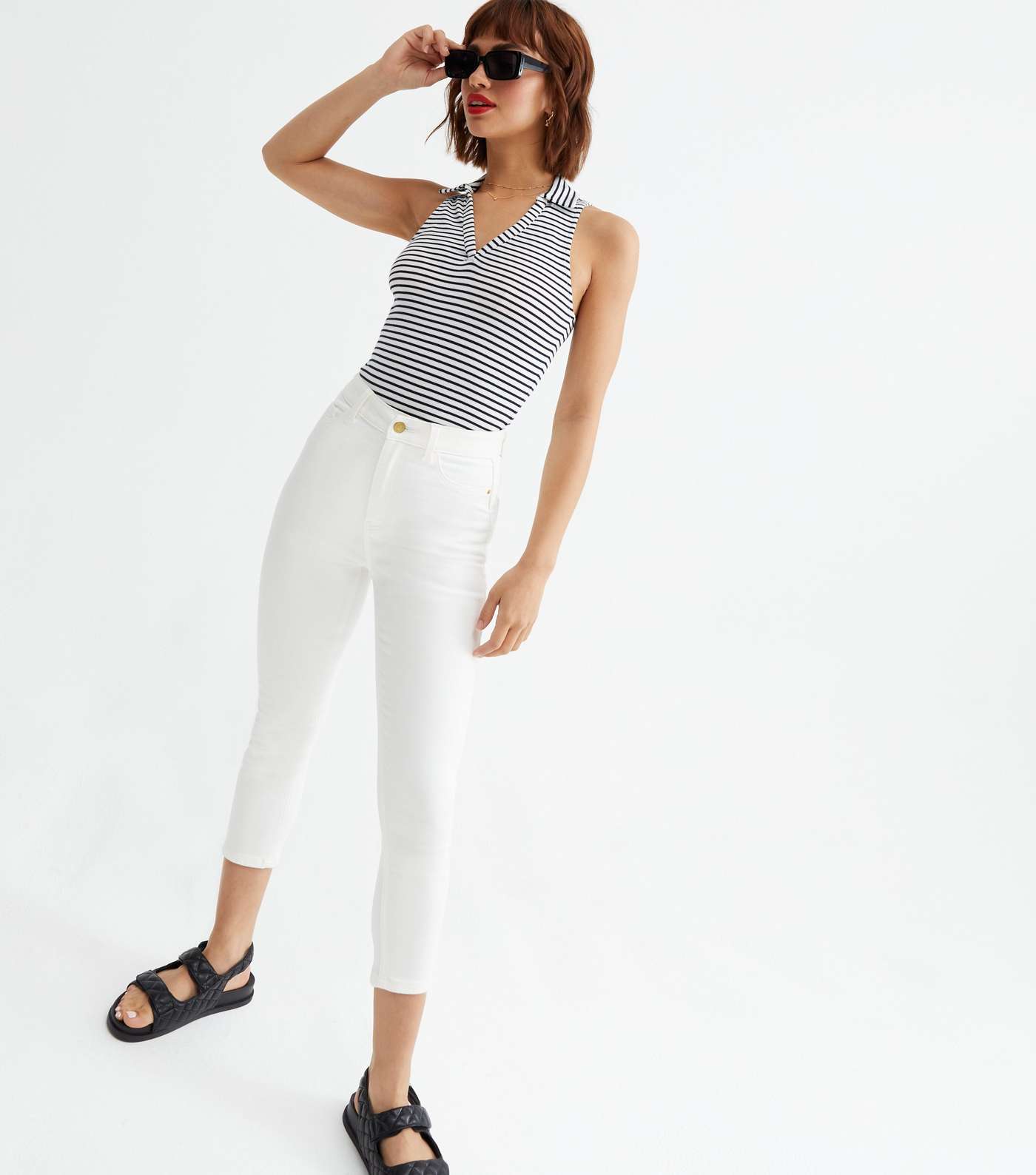 White Crop Lift & Shape Jenna Skinny Jeans