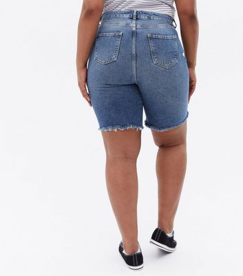 Ripped jean 2025 knee shorts