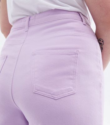 Click to view product details and reviews for Turn Up The Volume Curves Lilac Extreme Wide Leg Jeans New Look.