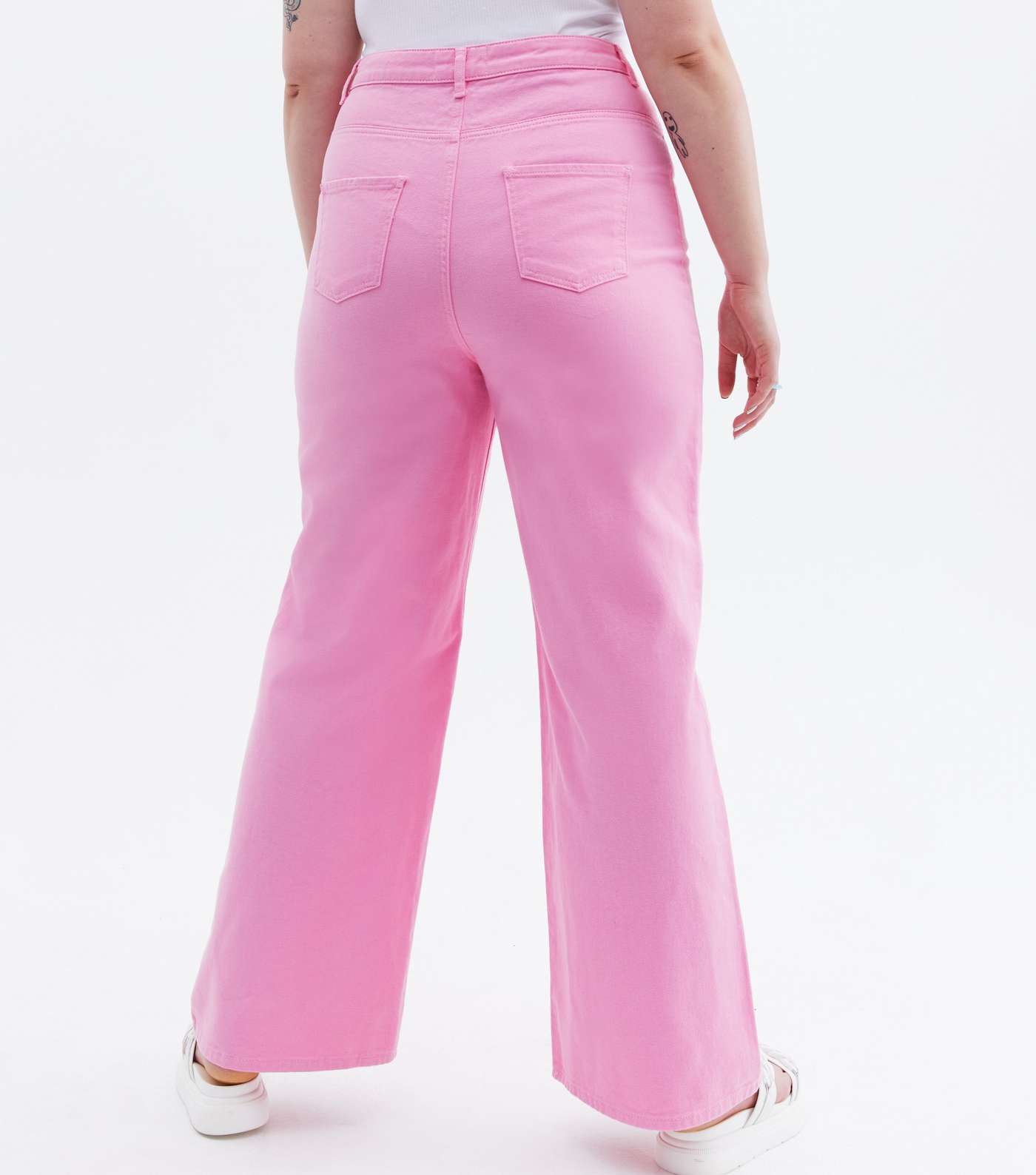 Turn up the Volume Curves Pink Extreme Wide Leg Jeans Image 4