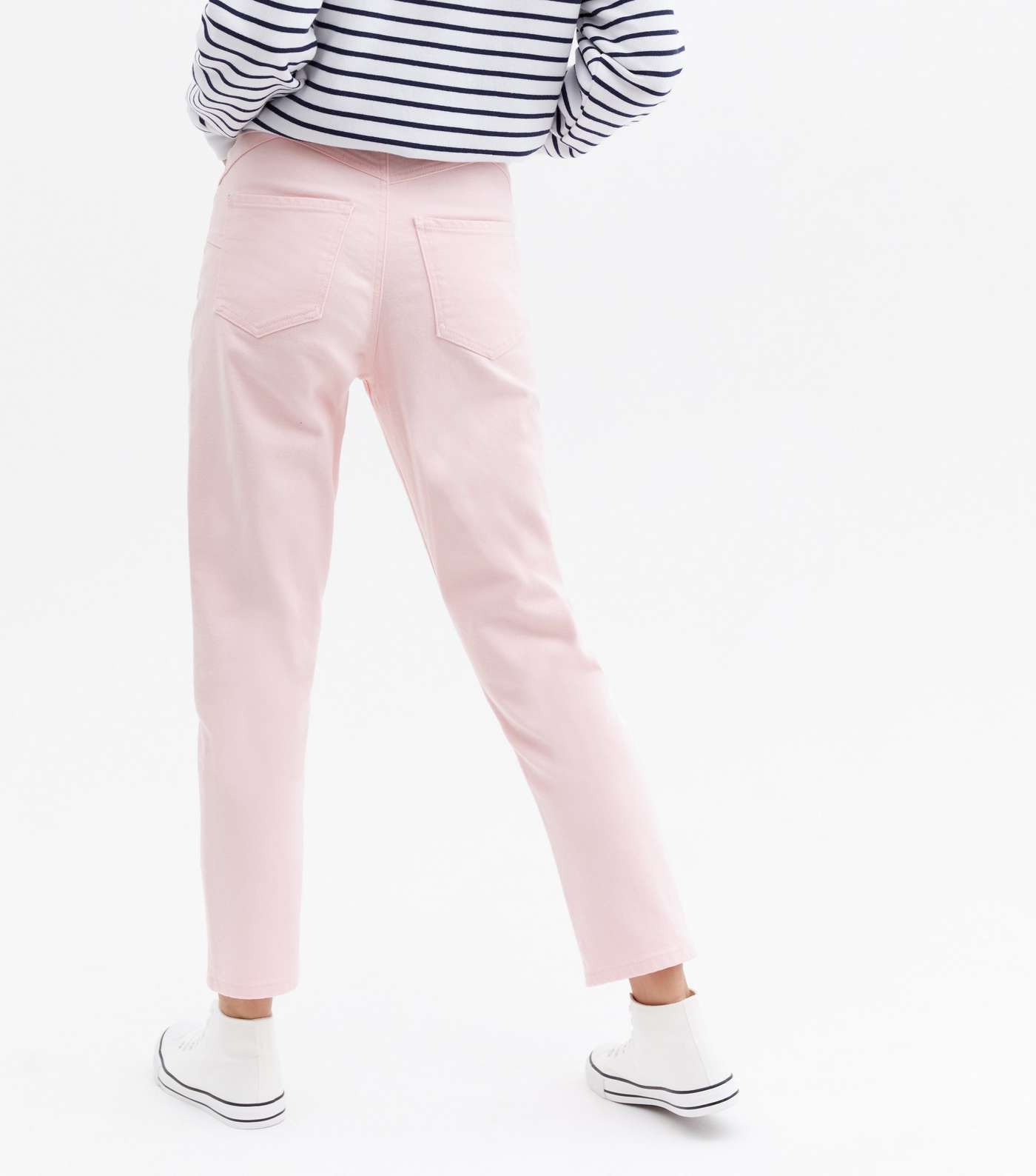 Pale Pink Waist Enhance Tori Mom Jeans Image 4