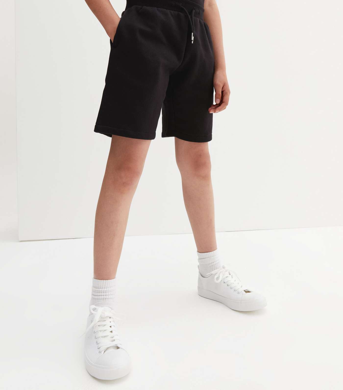 Boys Black Jersey T-Shirt and Shorts Set Image 3