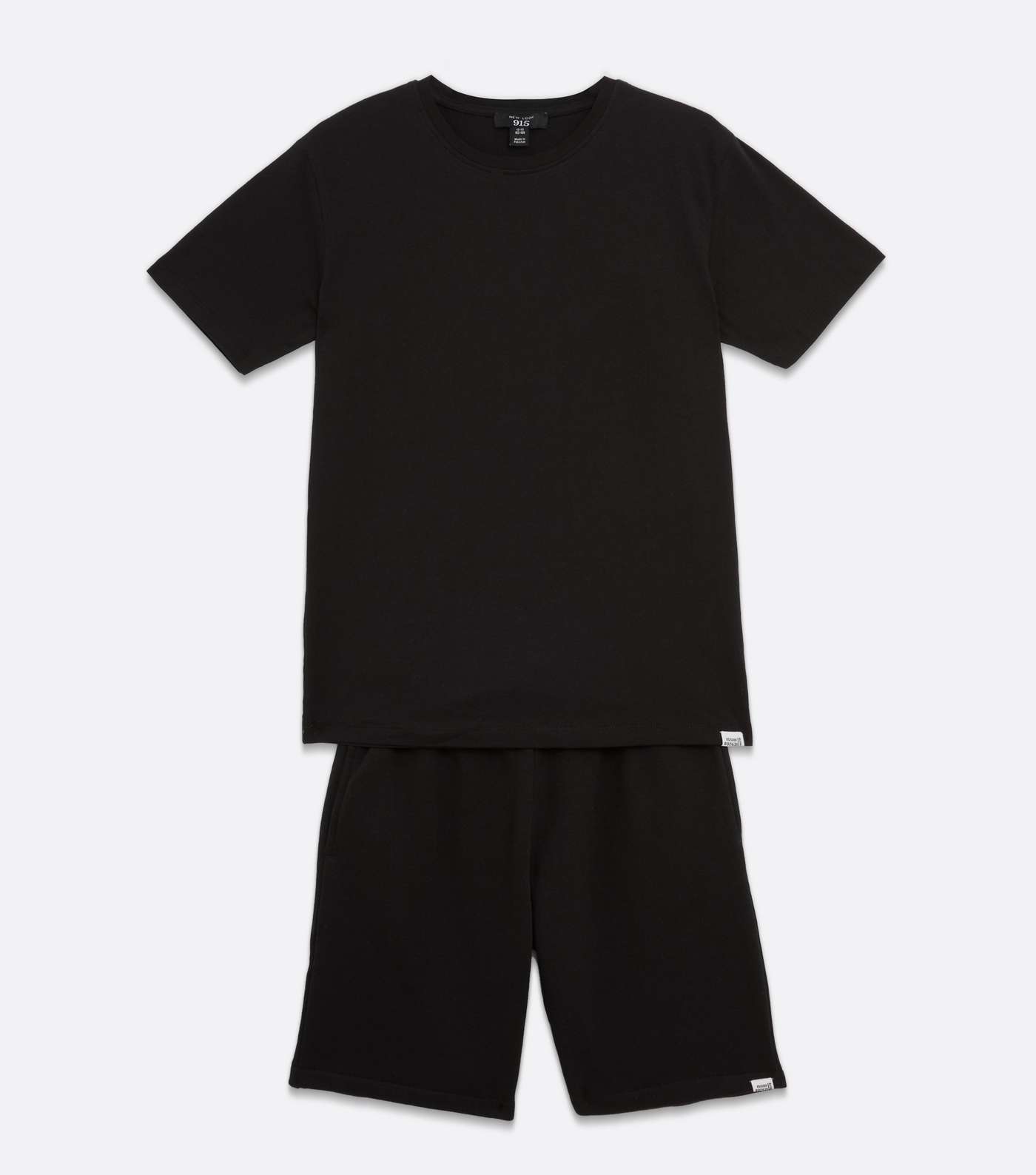 Boys Black Jersey T-Shirt and Shorts Set Image 5