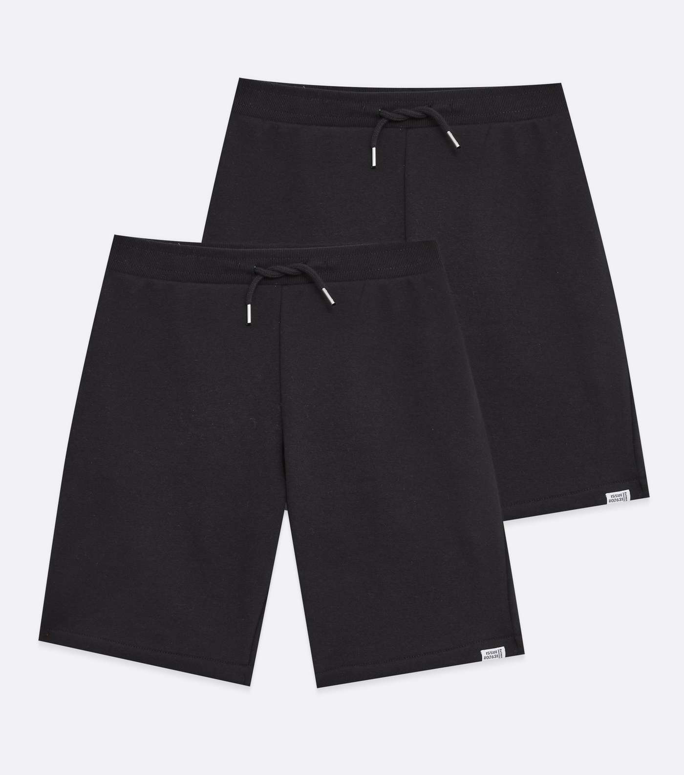 Boys 2 Pack Black Jersey Shorts Image 5