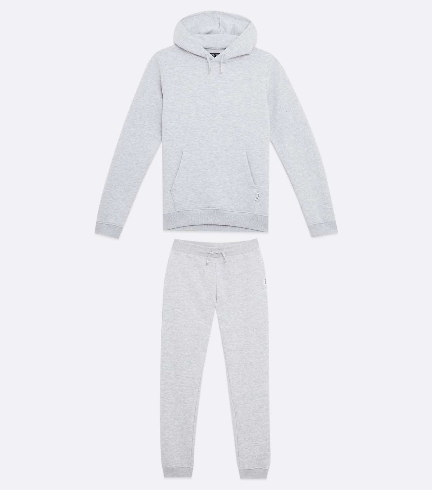 Boys Grey Marl Jersey Hoodie and Jogger Set Image 5