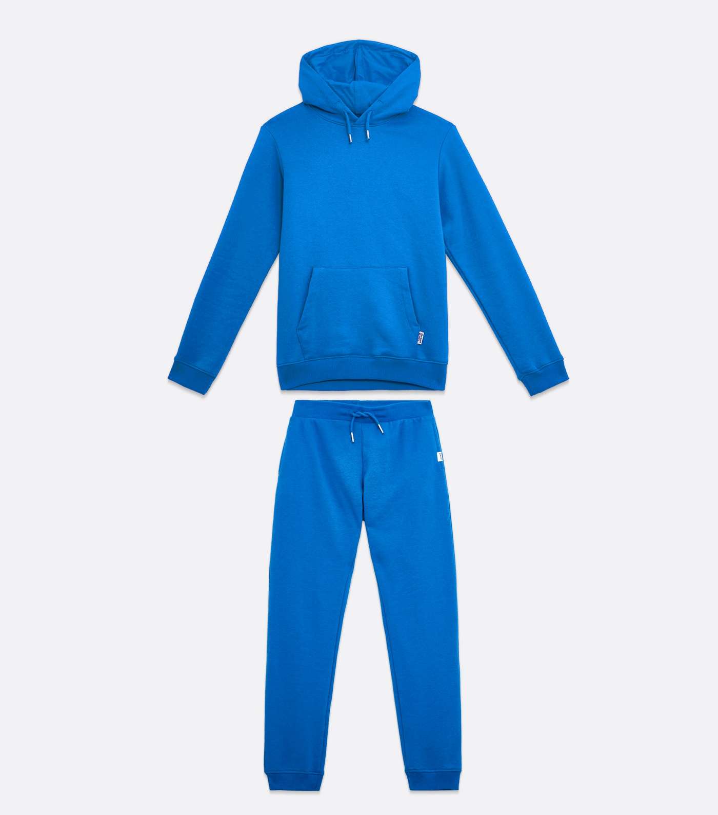Boys Bright Blue Jersey Hoodie and Jogger Set Image 6
