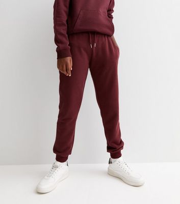 Burgundy jogger set sale