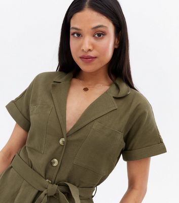 New look 2025 khaki playsuit