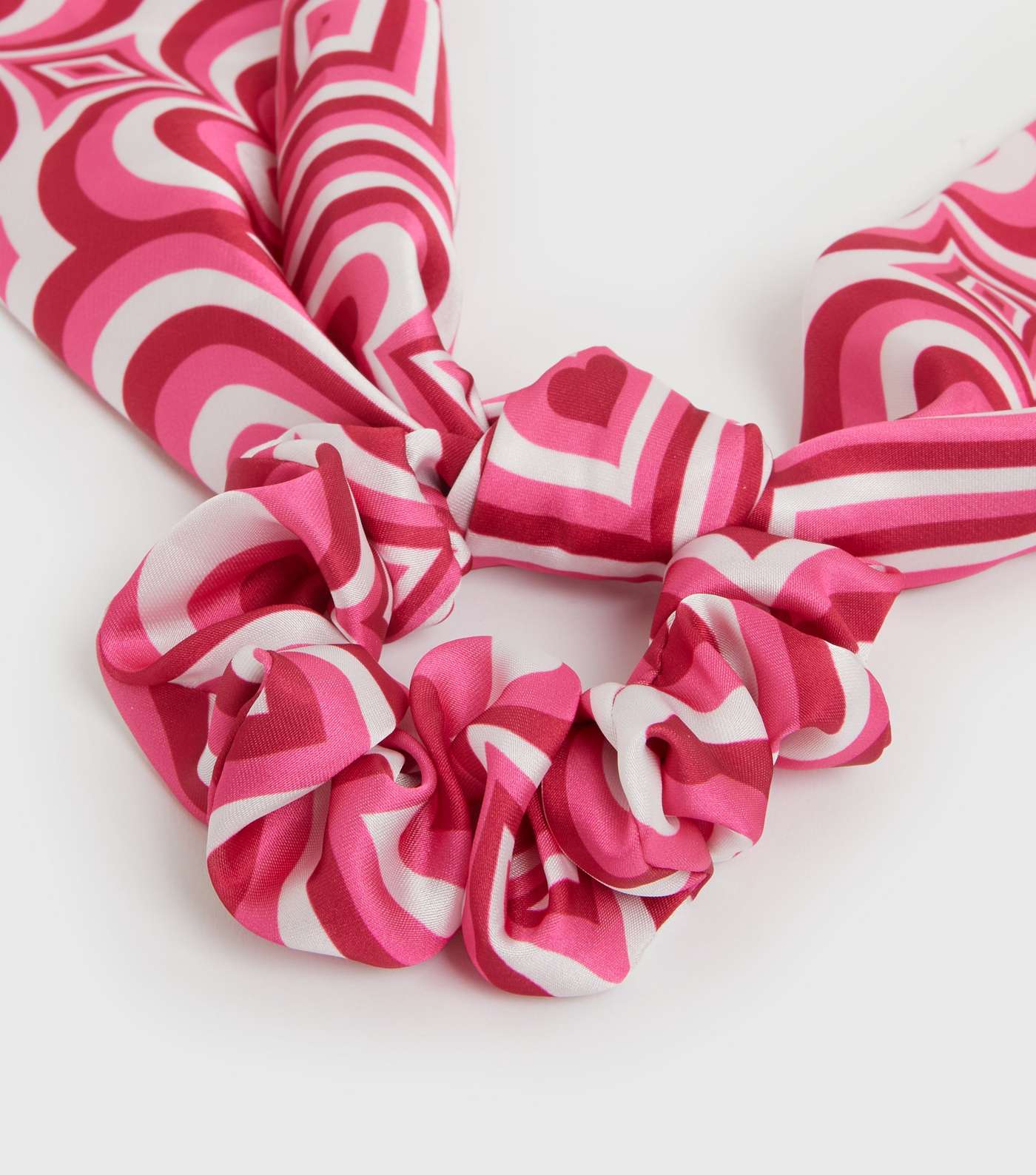Pink Heart Bow Scrunchie Image 2
