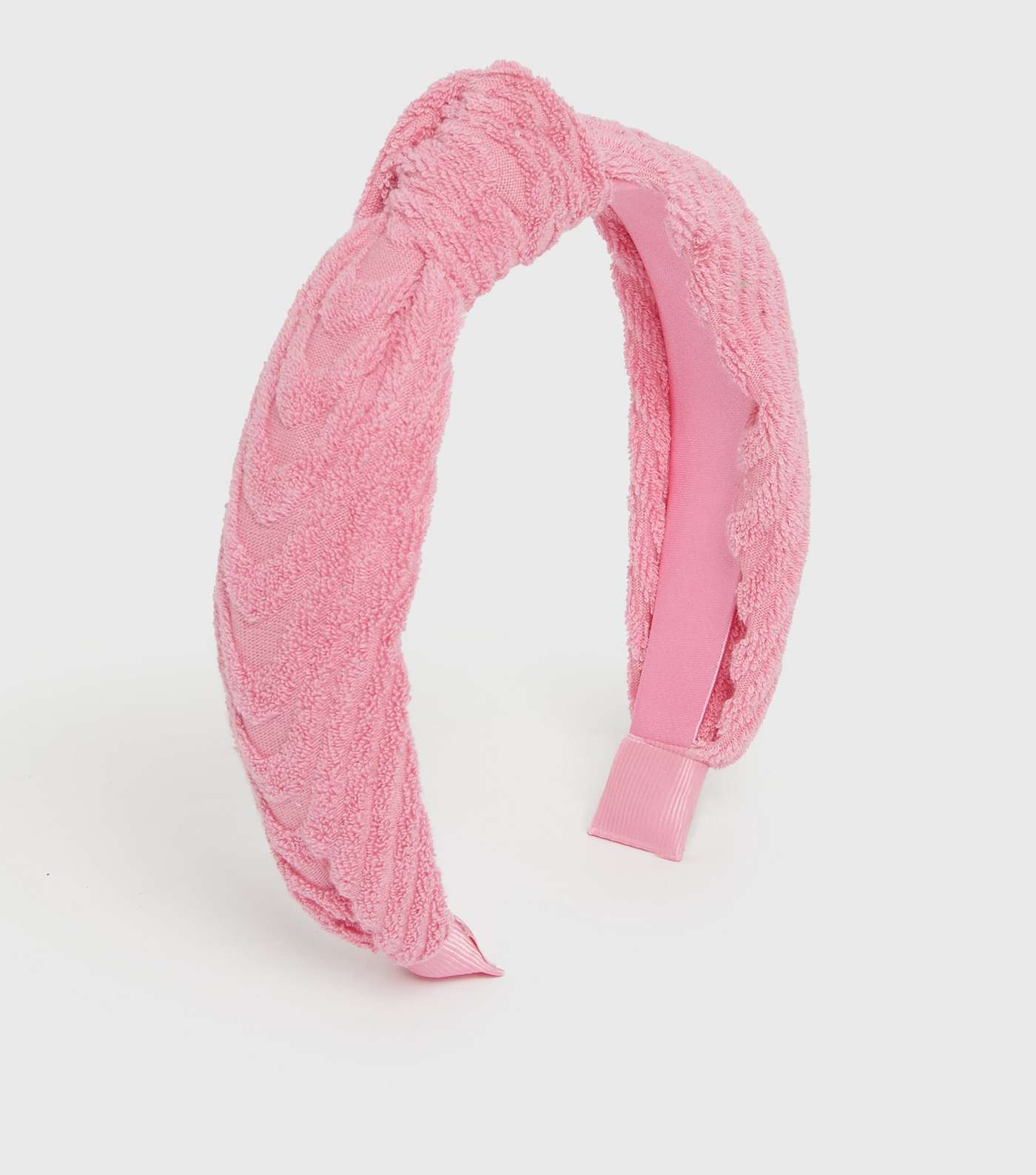 Pink Towelling Knot Top Headband