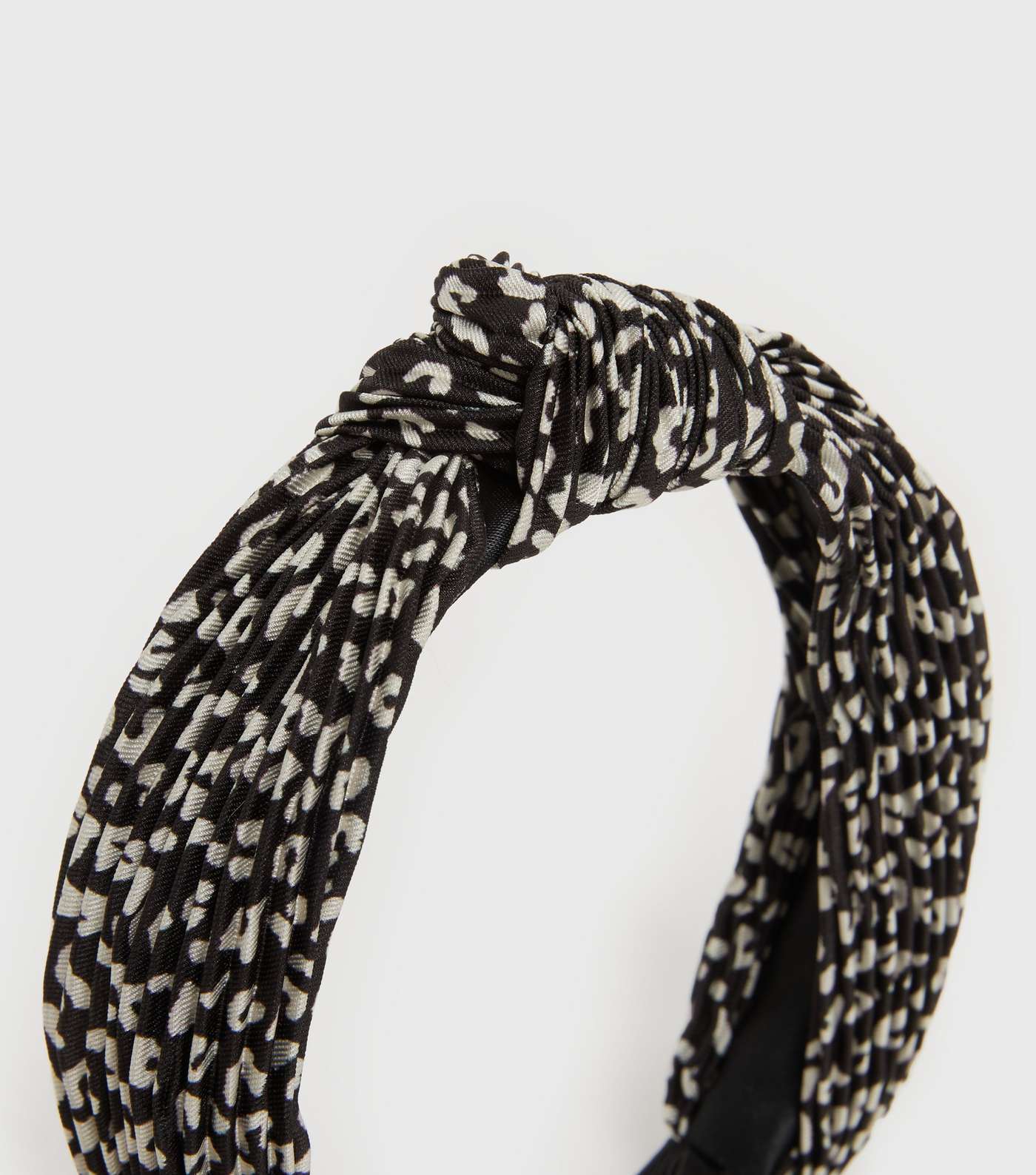 Black Animal Print Knot Headband Image 2