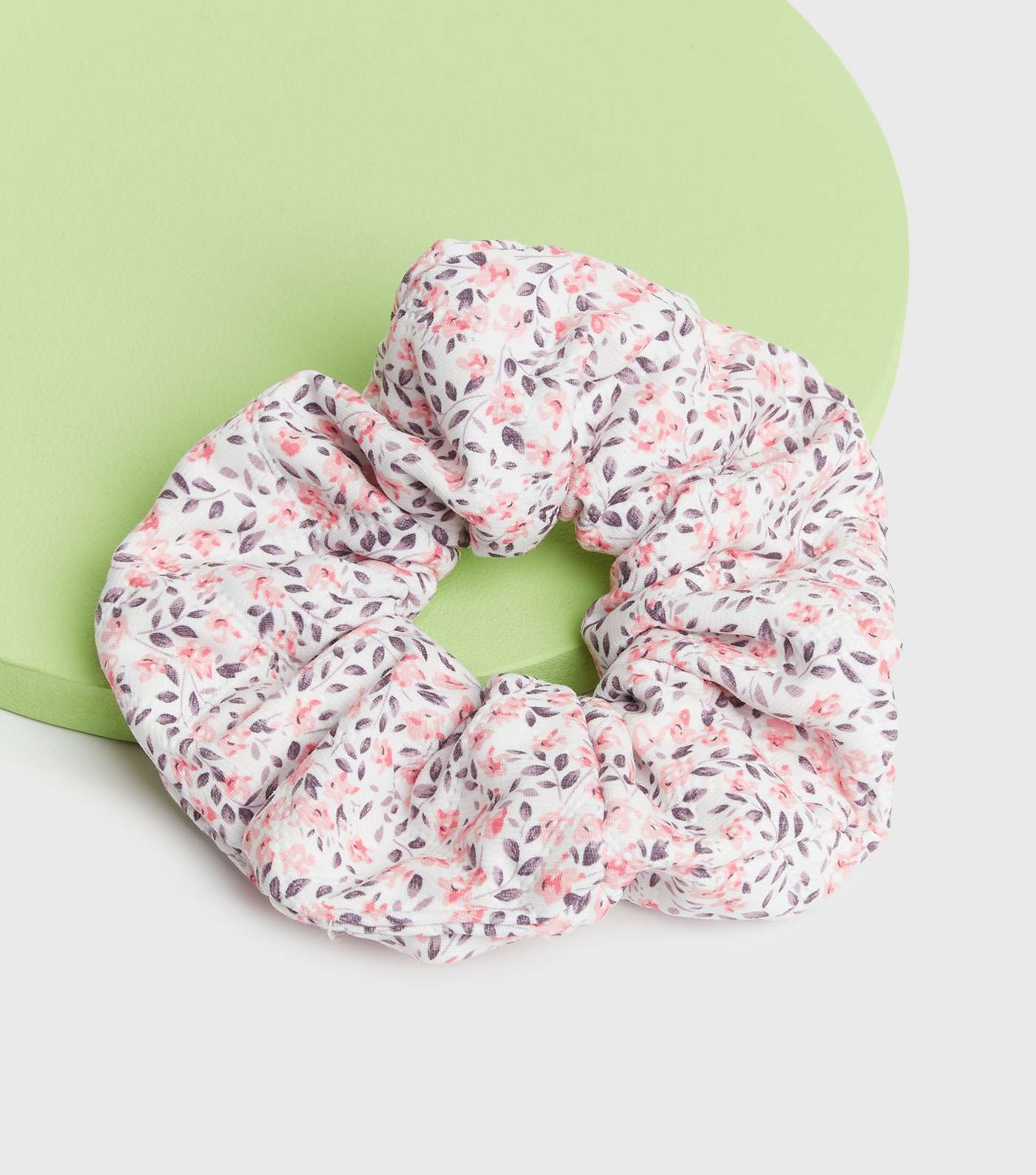 As cute as you Pink Ditsy Floral Scrunchie Image 3
