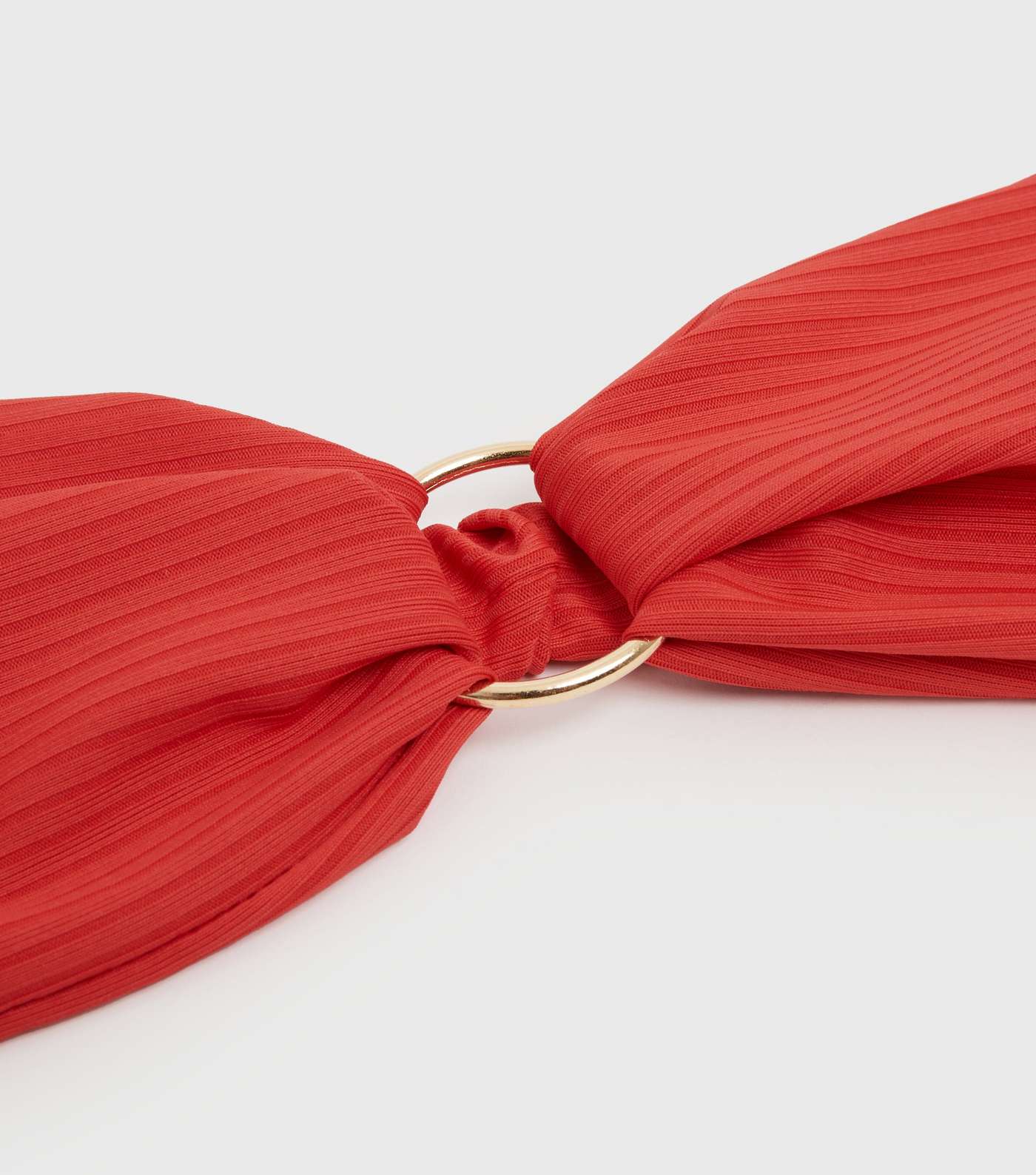 Red Ribbed Ring Headband Image 2