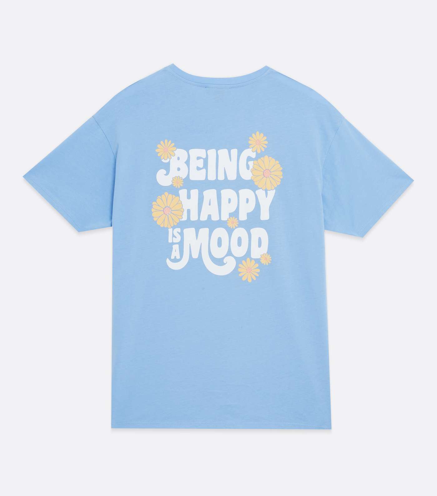 Girls Blue Being Happy Is a Mood Logo Long T-Shirt Image 6