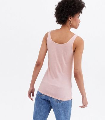 Click to view product details and reviews for 3 Pack Pale Pink Grey And White Scoop Neck Vests New Look.