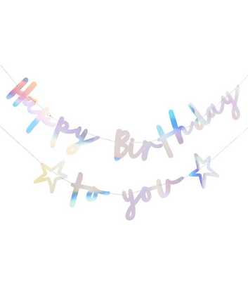 Silver Happy Birthday to You Banner