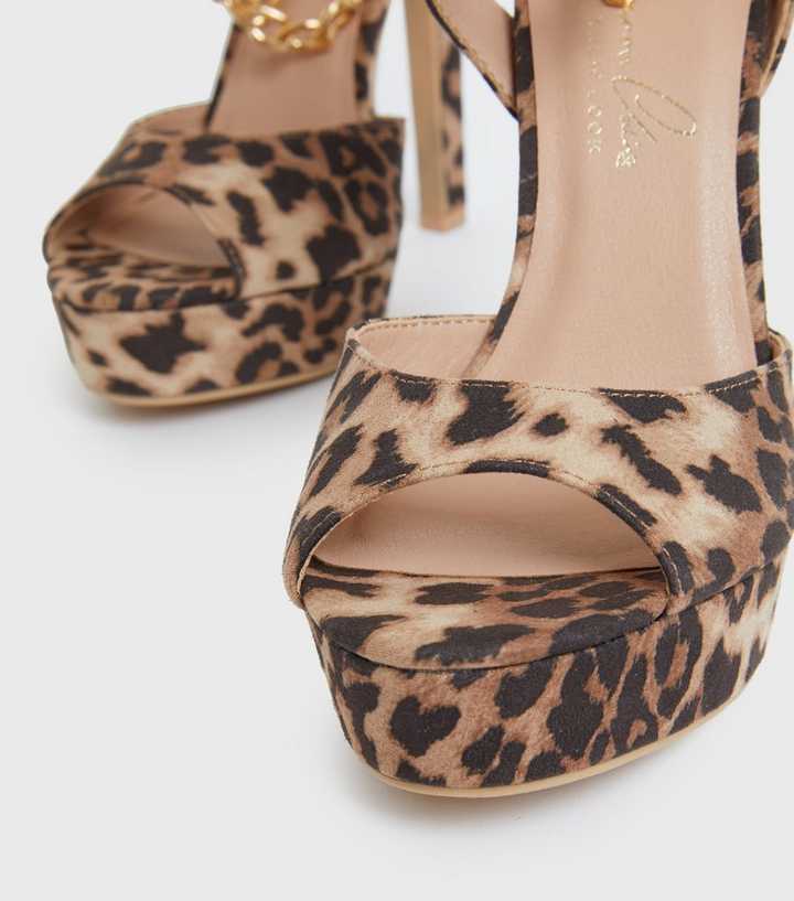 Walk on the Wild Side Brown Leopard Print Platform Stilettos | New Look