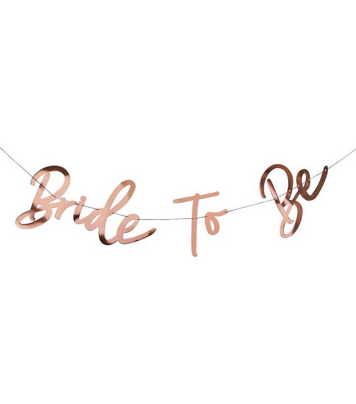 Rose Gold Bride To Be Hen Party Banner
