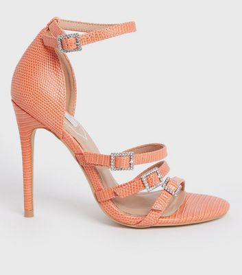 Coral color hot sale high heels