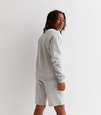 Boys Grey Marl Crew Neck Sweatshirt | New Look