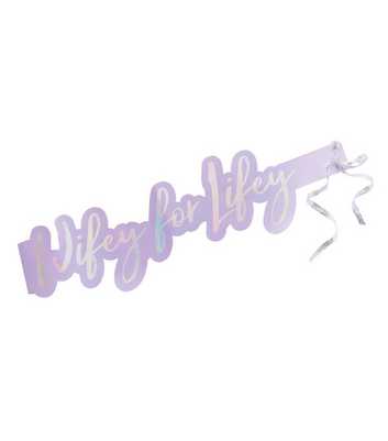 Purple Hen Party Wifey for Lifey Logo Sash