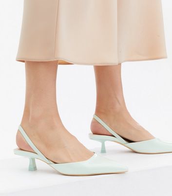 mint green slingback shoes