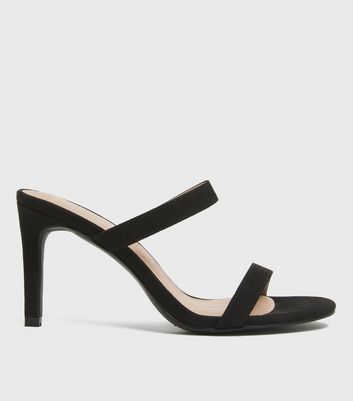 Strappy black mules hot sale