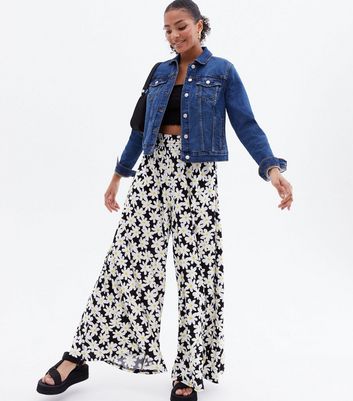 Blue Vanilla Black Daisy Shirred Wide 