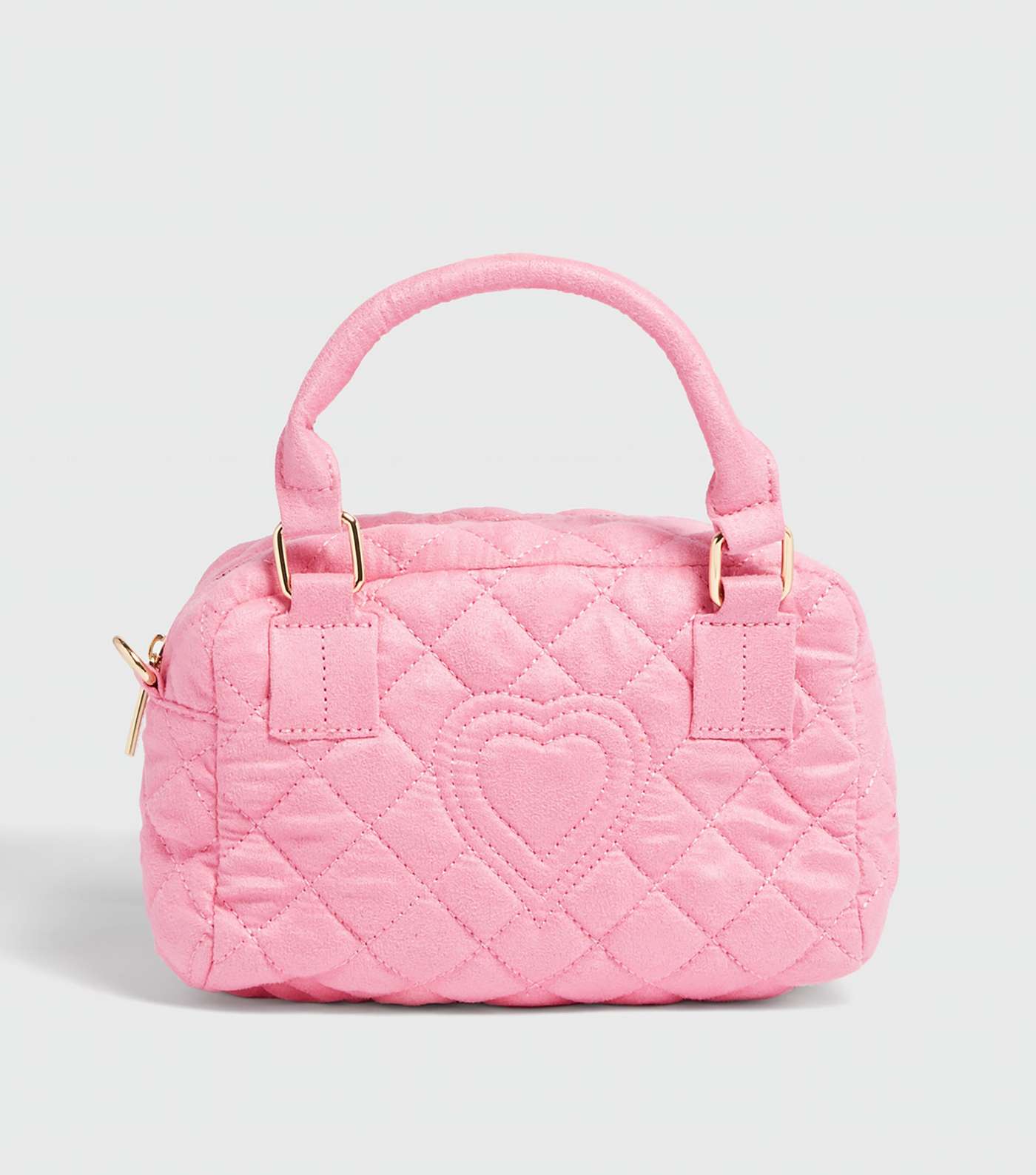 Skinnydip Pink Heart Quilted Tote Bag