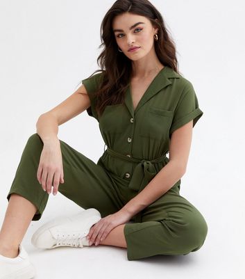 Khaki green jumpsuit new 2024 look