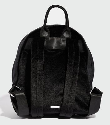 velvet black backpack