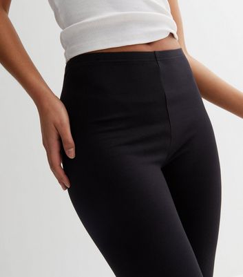 black cropped leggings