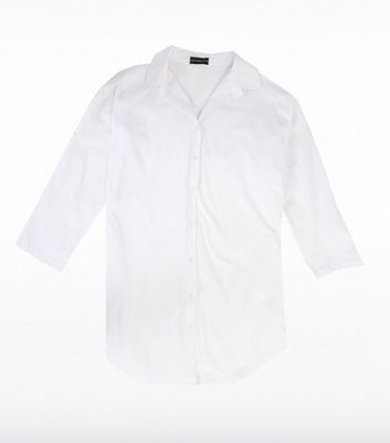 oversized white shirt dress