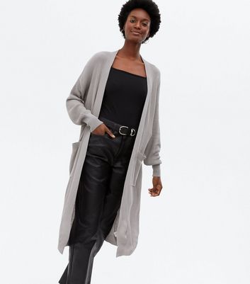 maxi ribbed cardigan