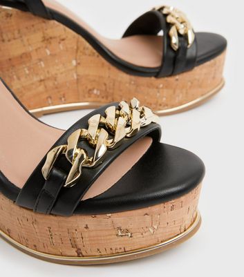 Black and gold wedges hotsell