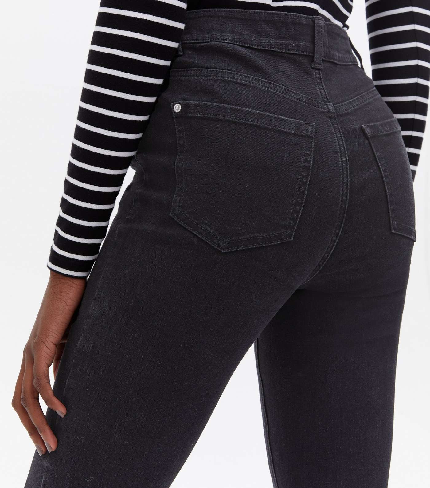Tall Black Waist Enhance Quinn Bootcut Jeans Image 3
